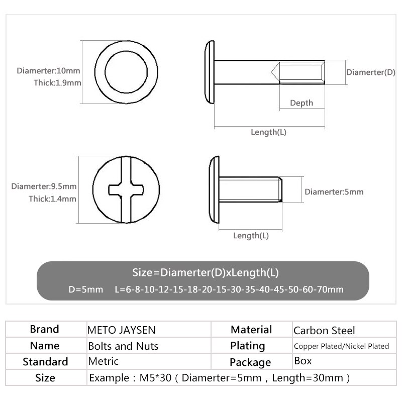 180 PCS/60 PCS M5 Nickel Messing Überzogene Phillips Chicago Schraube Bindung Schrauben Sortiment Kit DIY Zubehör Ersatz Kits