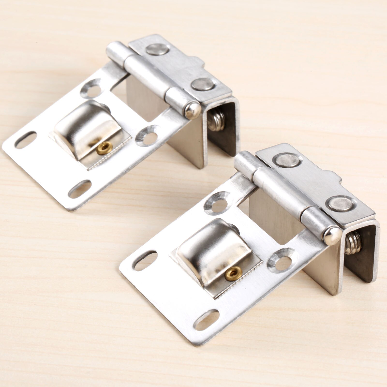 2Pcs Stainless Steel Wall Mount Cupboard Cabinet Glass Door Pivot Hinges Clamp for 5-8mm Thick Glass Shower Furniture Hinge Clip