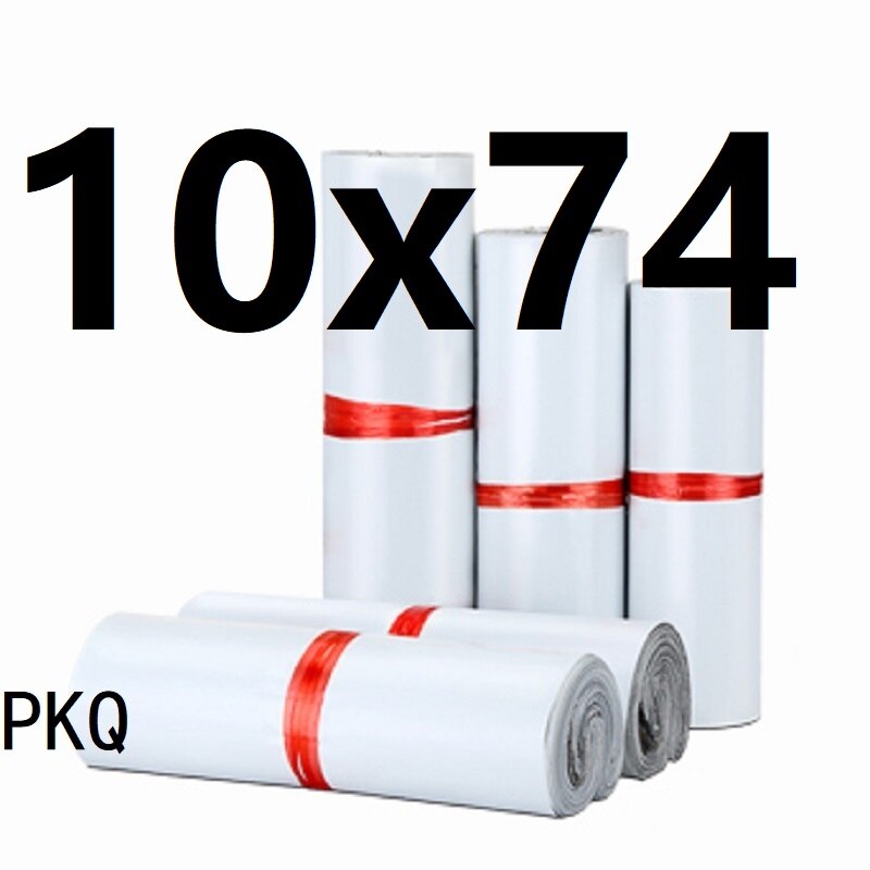 100Pcs/Lot Poly Mailer Waterproof Mailing Bags Thicken Bags Mailer Self-seal Adhesive Courier Storage Bags: 10x74cm
