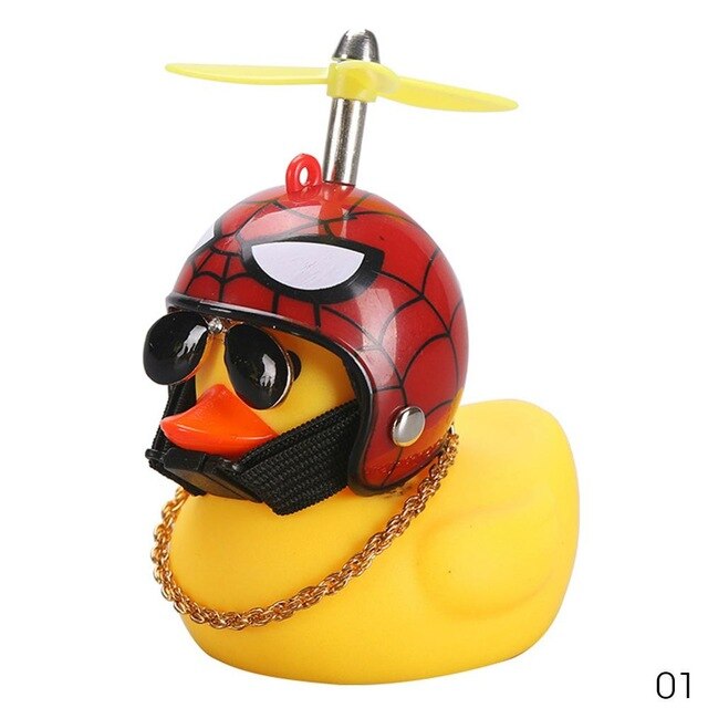 Yellow Duck With Helmet Bicycle Bell Ring Bell For Car Cycling Bicycle Bike Ride Horn Alarm Adult Kid Gags & Practical Jokes Toy: 06