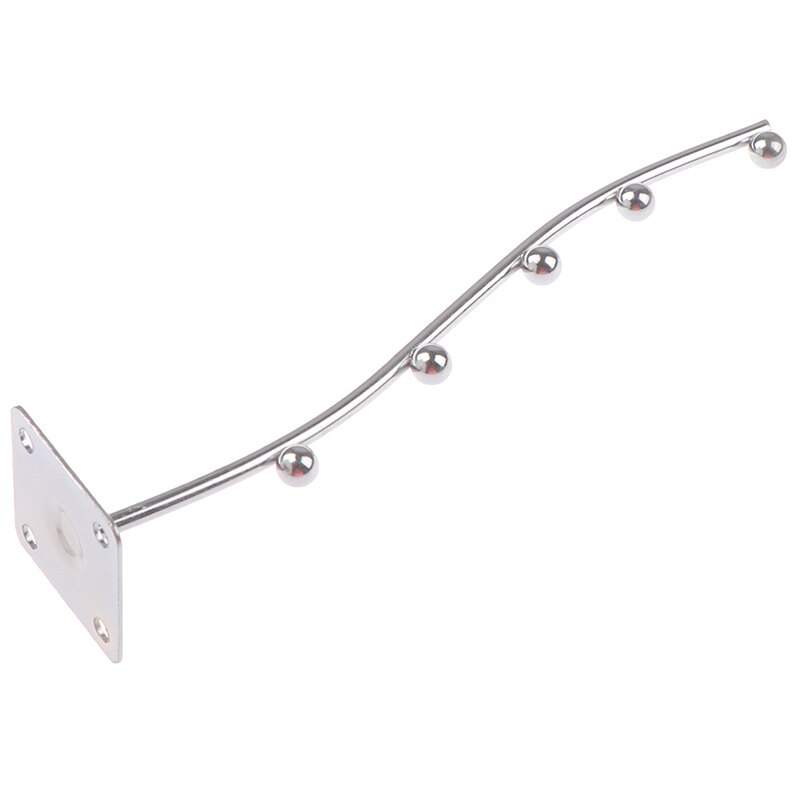 Wall Mount Waved Waterfall Hanger Rack 5 Beads Garment Display Hooks
