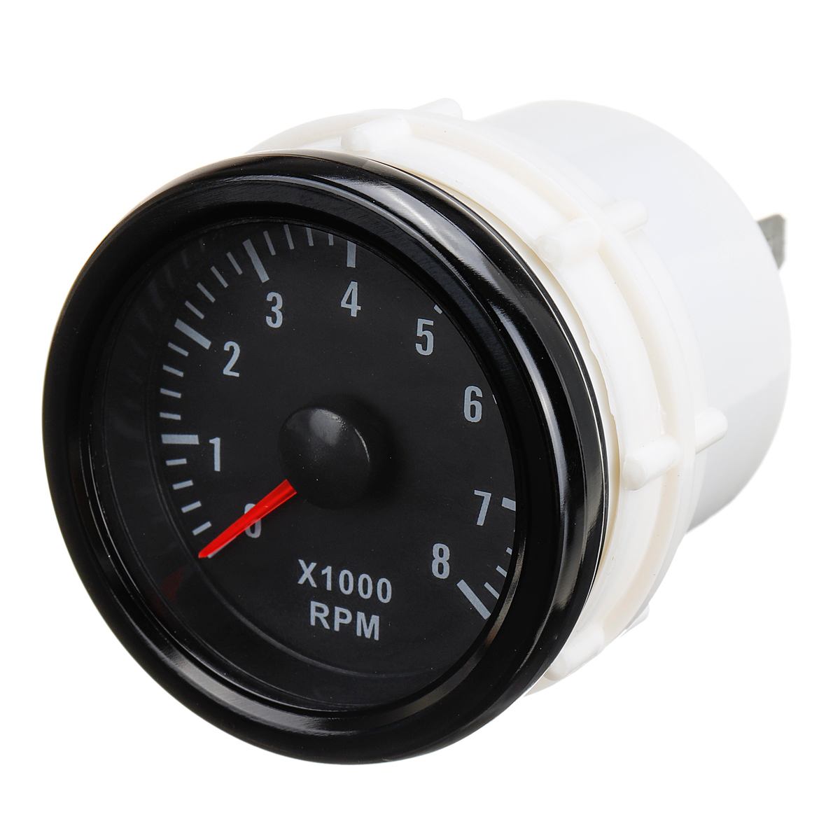 2" 52mm 0-8000RPM (On dash) White Electrical Rev Counter Tachometer Tacho Gauge For Petrol Motor Engine Car Van Boat Motorcycle