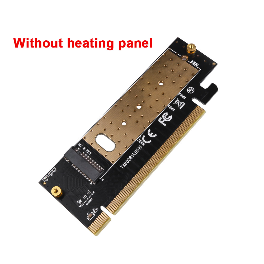Kebidumei M.2 NVMe SSD adaptador M2 a PCIE 3,0 X16 tarjeta controlador M clave interfaz PCI Express 3,0x4 tamaño 2230-2280: No heating panel