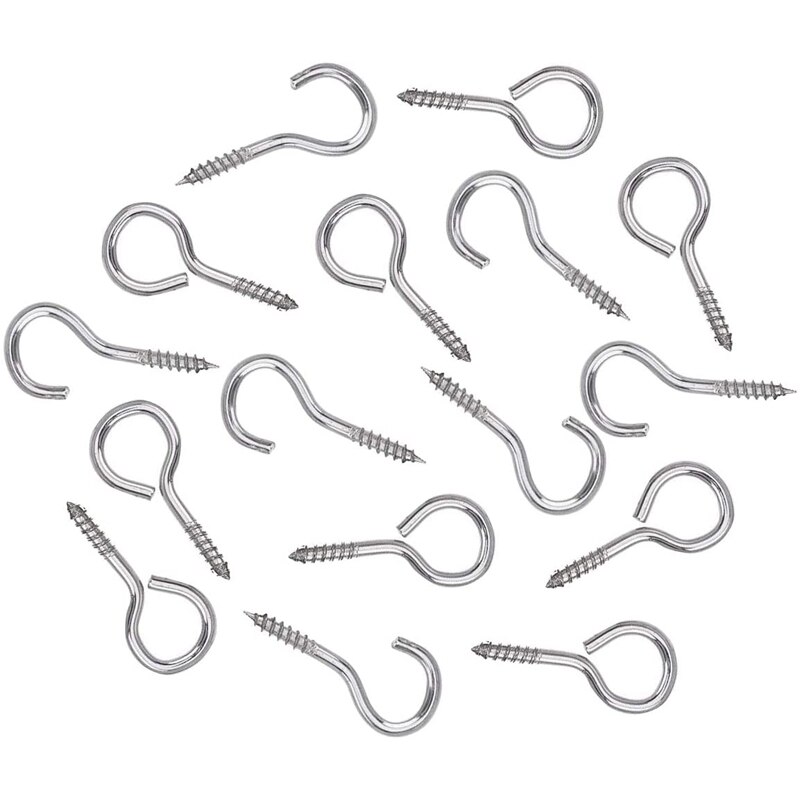 Gardinwire og kroker sett , 3 meter nettgardinwire med 8 stk skrukroker for nettgardinstang