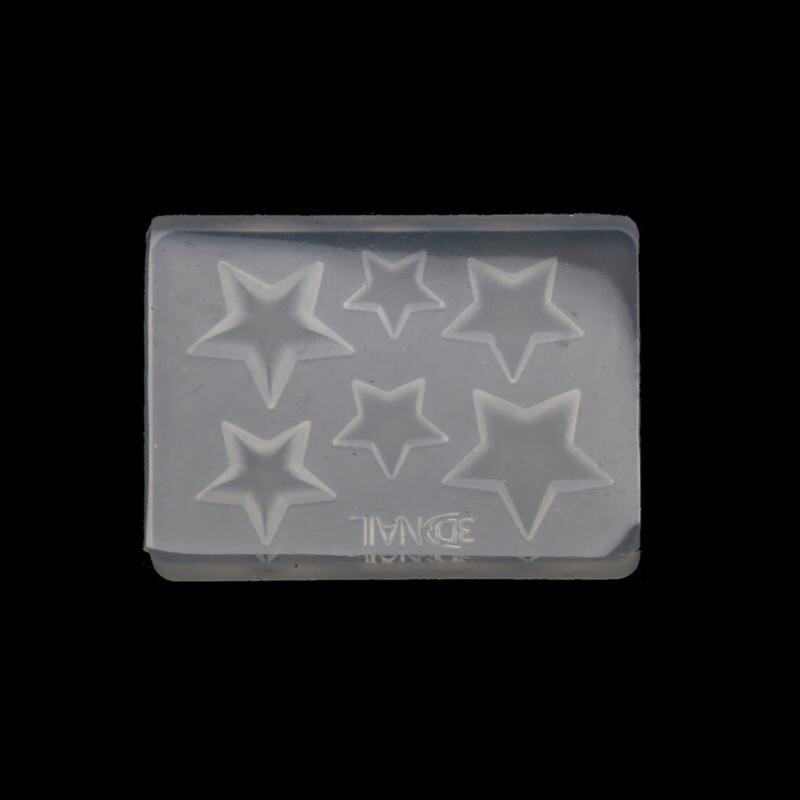 Handmade Mini 3D Carving Star Nail Art Silicone Mold Small Star Charm Resin Casting Mold 3D Star Jewelry Making Tools X5QD