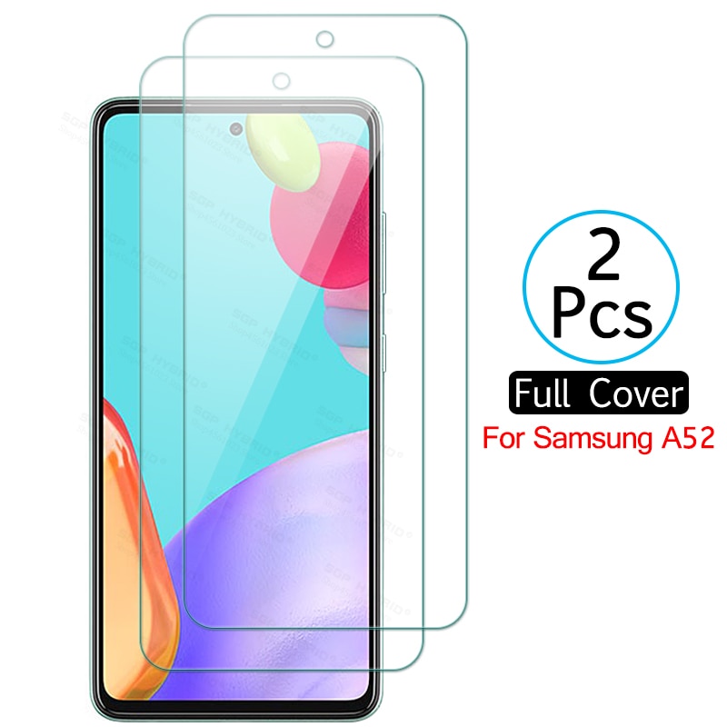 2Pcs Gehard Glas Voor Samsung Galaxy A52 A51 5G A50 A50S Een 52 Galaxya52 Bescherming Film Hd Shield sklo Licht Volledige Lijm Cover