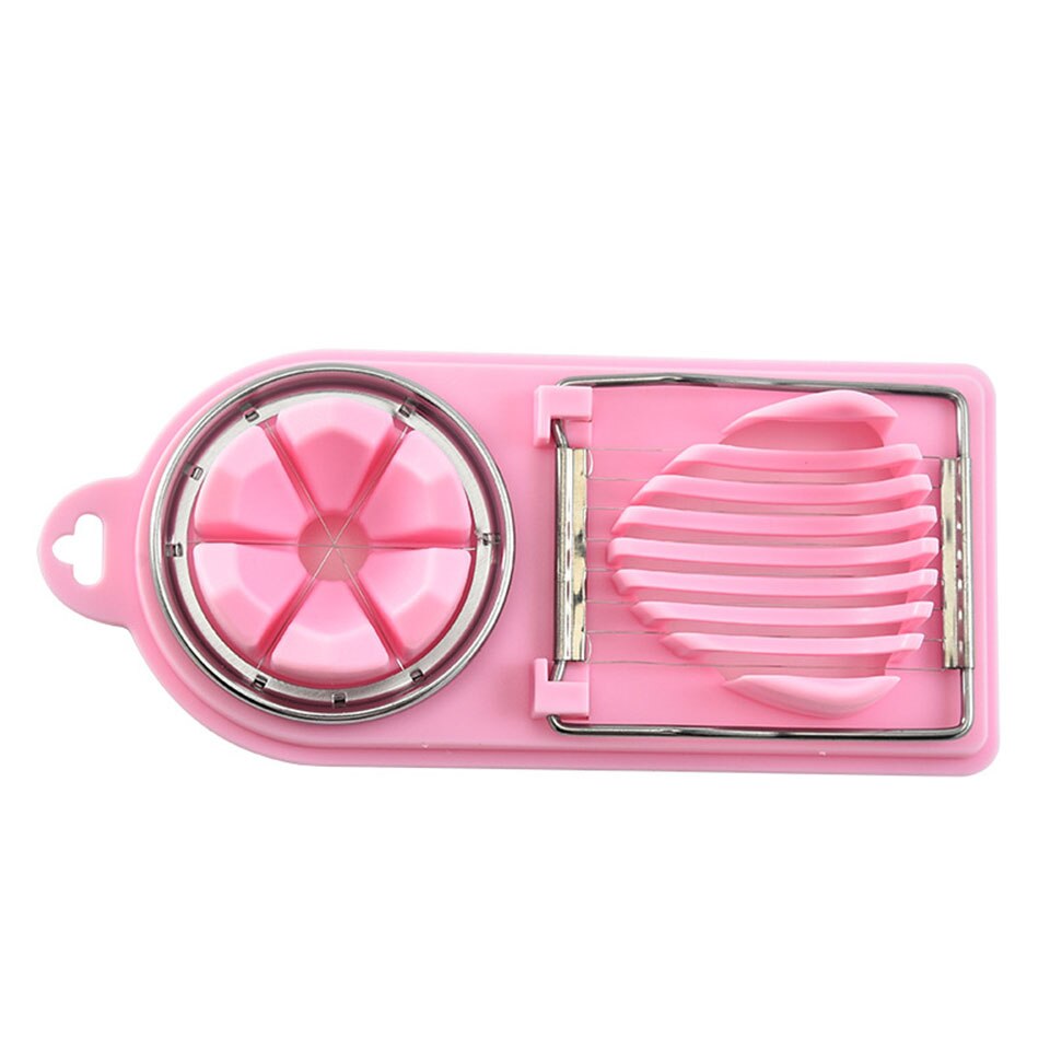 Egg Cutting Tool Egg Cutter Egg Slicing Divider Fancy Splitting Cutting Loose Flower Eggs Multifunctional Egg Cutter: Pink