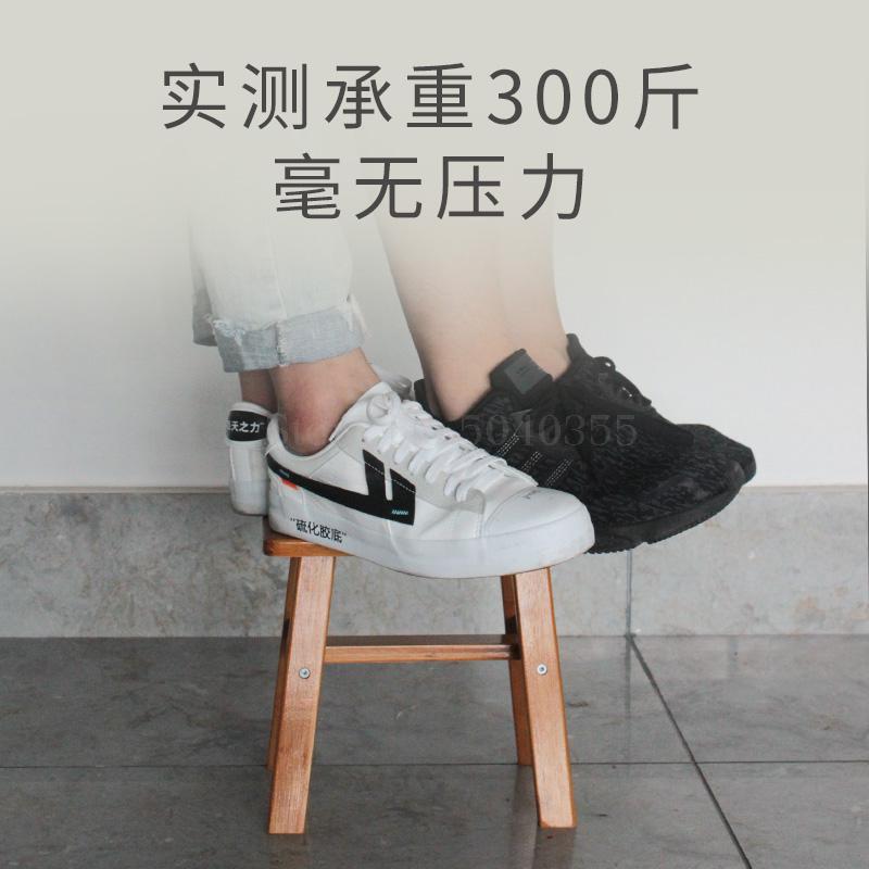 Banco de bambú de verano, zapatos cortos de cambio, zapatos, taburete, taburete para adultos, casa, sala de estar, madera sólida para niños y niños