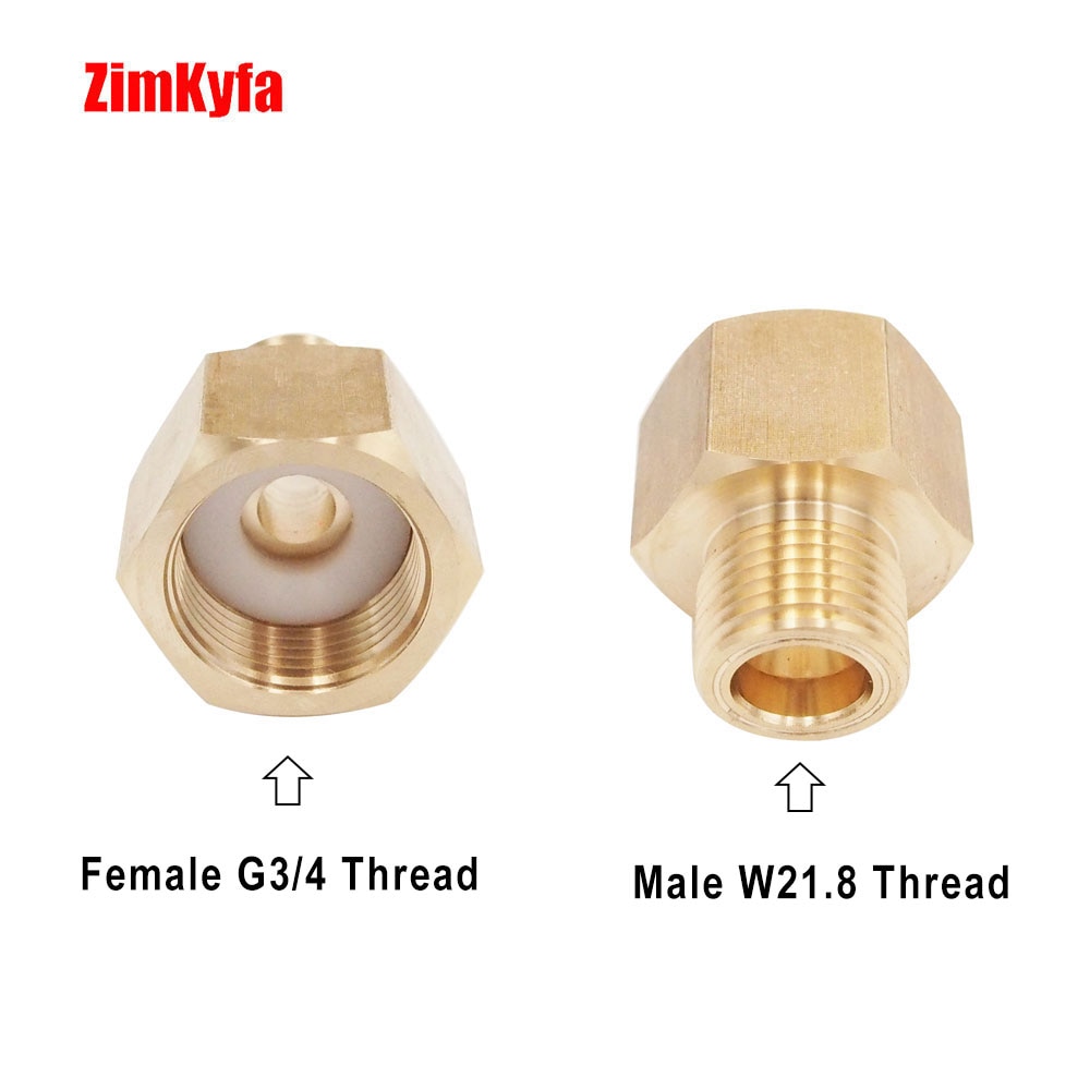 G3/4 CO2 regulator argonu regulator gwintów adapter napełnianie adapter ładowania robić męskiego W21.8-14