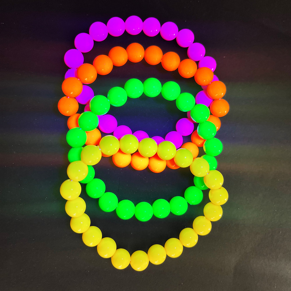 Lunettes à Obturateur en Plastique Fluorescent, Accessoires de ixd'Anniversaire, Chapeau et Gants Fluorescents, Lumière UV: Fluorescence Jaune