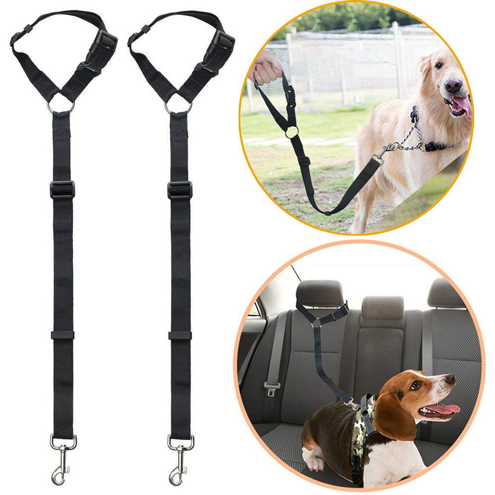 Seat Belt Verstelbare Hond Veiligheid Voertuig Gordel Nylon Terughoudendheid Veiligheid Bandjes Mar27