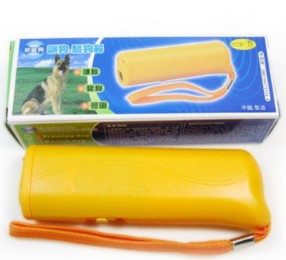 Haustier Hund Repeller Anti Bellen Stopp Borke Ausbildung Gerät Trainer LED Ultraschall 3 in 1 Anti Bellen Ultraschall Ohne Batterie: Gelb