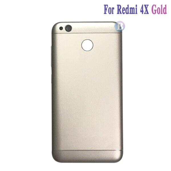 Cubierta trasera de para Xiaomi Redmi 4X, carcasa para batería, cubierta trasera para puerta, Marco para chasis: Gold