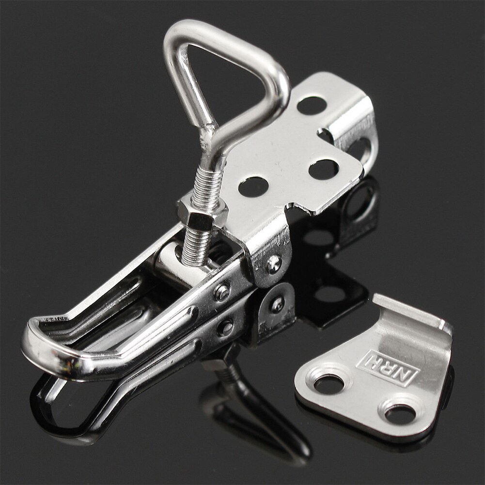 High Strength Box Catch Hasp Stainless Steel Spring Loaded Machinery Adjustable Trunk Latch Chest Toggle Lock Metalworking Clamp
