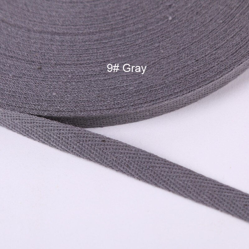 50 Yards/Roll 20mm Cotton Ribbon Herringbone Twill Bias Binding Tape For Bag Clothing Strap Handmade Garment Sewing 37 Colors: 9 gray 20mm