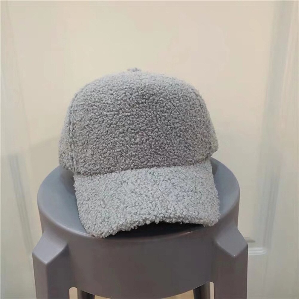 Winter Kappen für Frauen Männer Wolle Baseball Kappe Verdicken Warme Reine Farbe Casquette Hütte Männer Frauen Hüte: grau