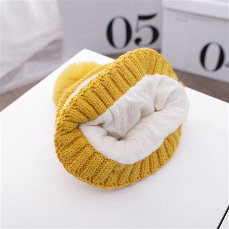 Neue Baby Mütze Schal einstellen Baumwolle Baby Kopf Abdeckung Winter warm Nacken Kragen freundlicher Mützen Schal setzt Plüsch freundlicher hüte Schal