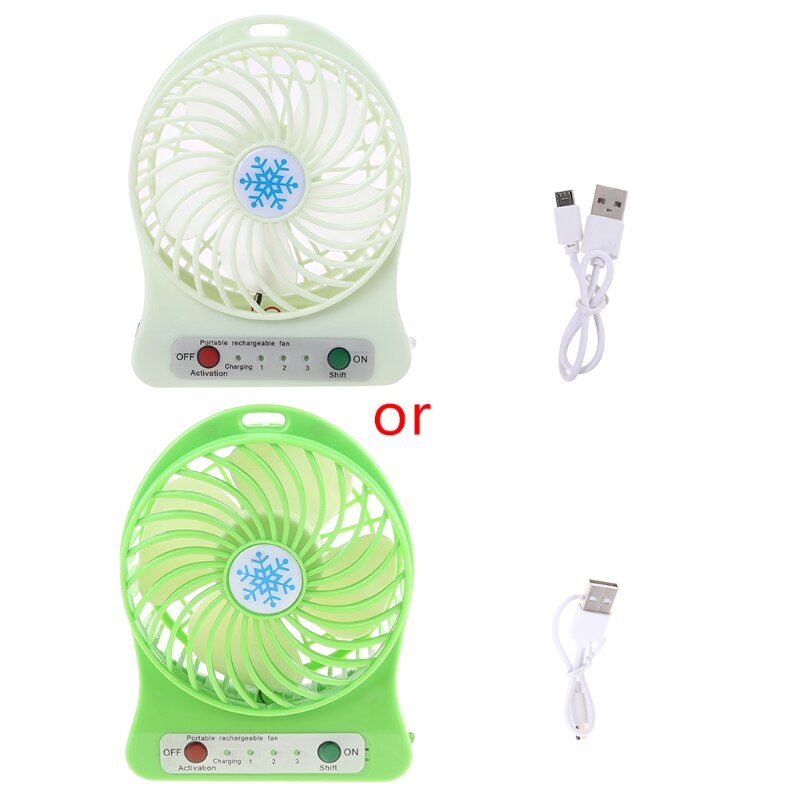 Portable LED Light Mini Fan Air Cooler Mini Desk USB Fan Third Wind USB Fan
