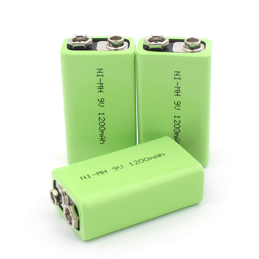 1/2/4 stuks Hoge Capaciteit 1200mah 9v Volt Oplaadbare Ni-Mh Batterijen 9 Voltage Nimh Instrumenten rookmelder Batterey Pack