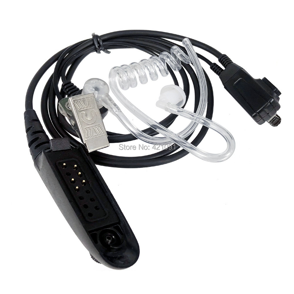Motorola Air Acoustic Tube Earpiece Headset Mic for Motorola GP328 GP338 GP340 GP380 PRO5450 PRO5150 Walkie Talkie Two Way Radio