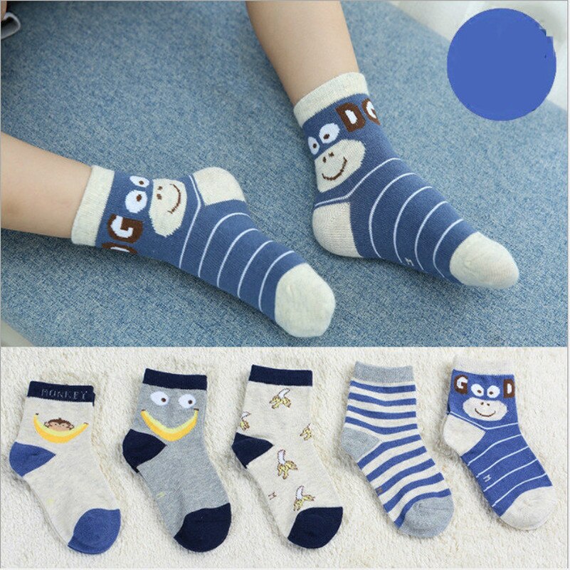 5 Pairs Kinder Jungen Mädchen Winter Socken Herbst Niedlich Cartoon Gesicht Baumwolle Socken für Sport Frühjahr Kinder Weichen Spielen socken