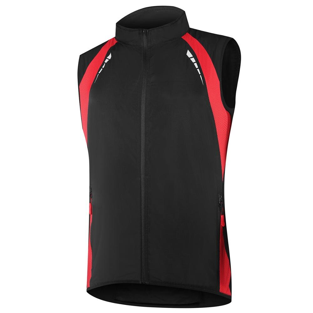 Vanntett reflekterende sykkel gilet sykkel mtb lett vindtett Vest terrengsykkel klær rygg pustende mesh: Svart / 4xl