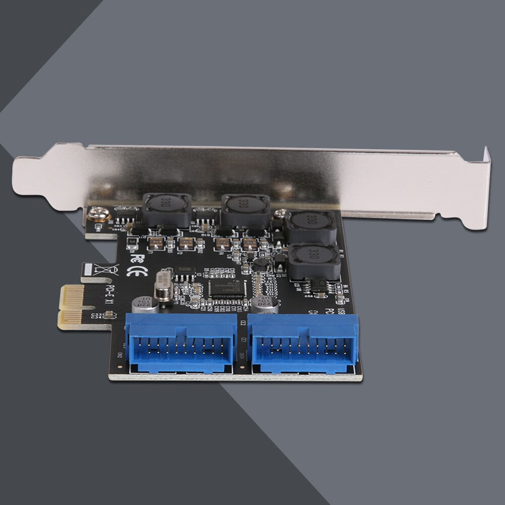 PCI-E PCIE PCI Express X1 Expansion Card 5Gb/s Superspeed USB3.0 19PIN Interface Adapter Card 120X90X22mm