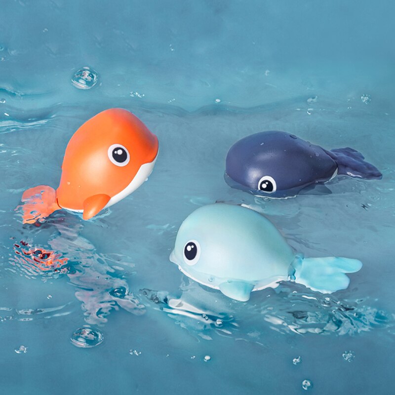 Walvis Kinderen Water Baby Bad Wind-Up Clockwork Walvis Zwemmen Baby Badkamer Spelen Met Water Spray Douche