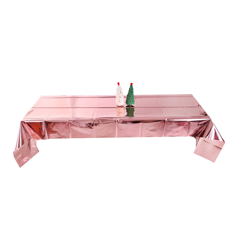 Rose Gold Foil Tablecloth Tablecloth Shiny tablecloth, Suitable For Party Wedding Anniversary Thanksgiving Christmas: Rose Gold