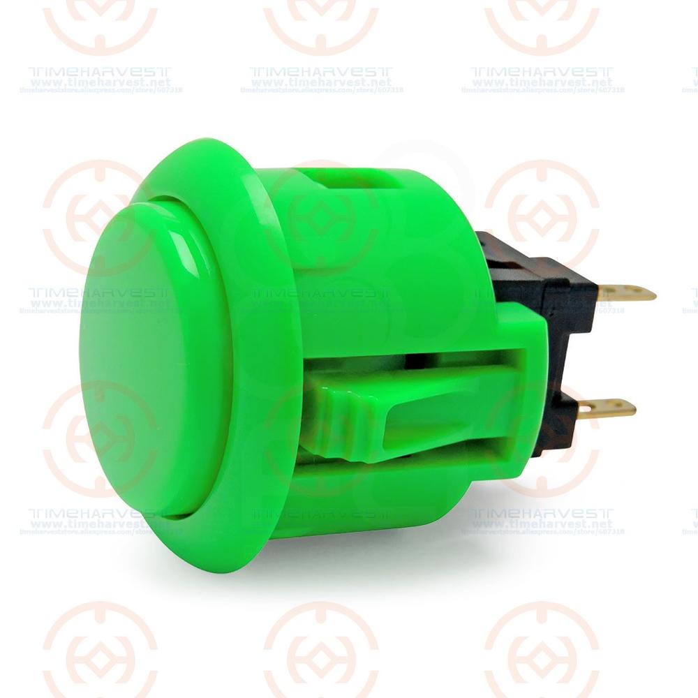 20 stks originele (OBSF-24) Sanwa Drukknop Drukknop voor Muntautomaat Arcade Game Machine game kast onderdelen accessoires: green