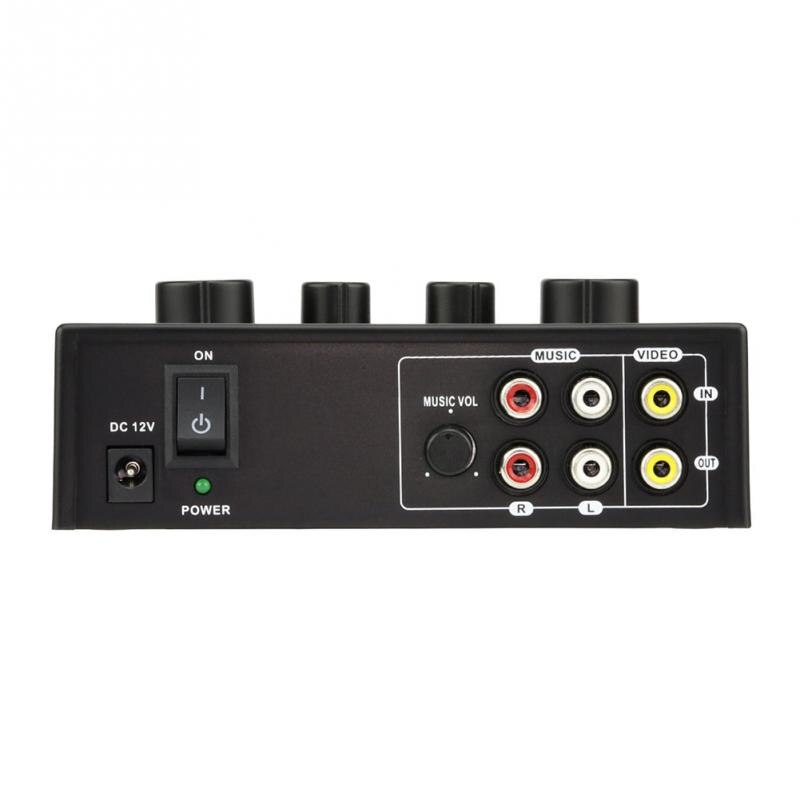 Audio System Portable Compact Echo Mixer Digital Audio Sound Devices Sound Mixer Microphone Mini Console 2 Plugs