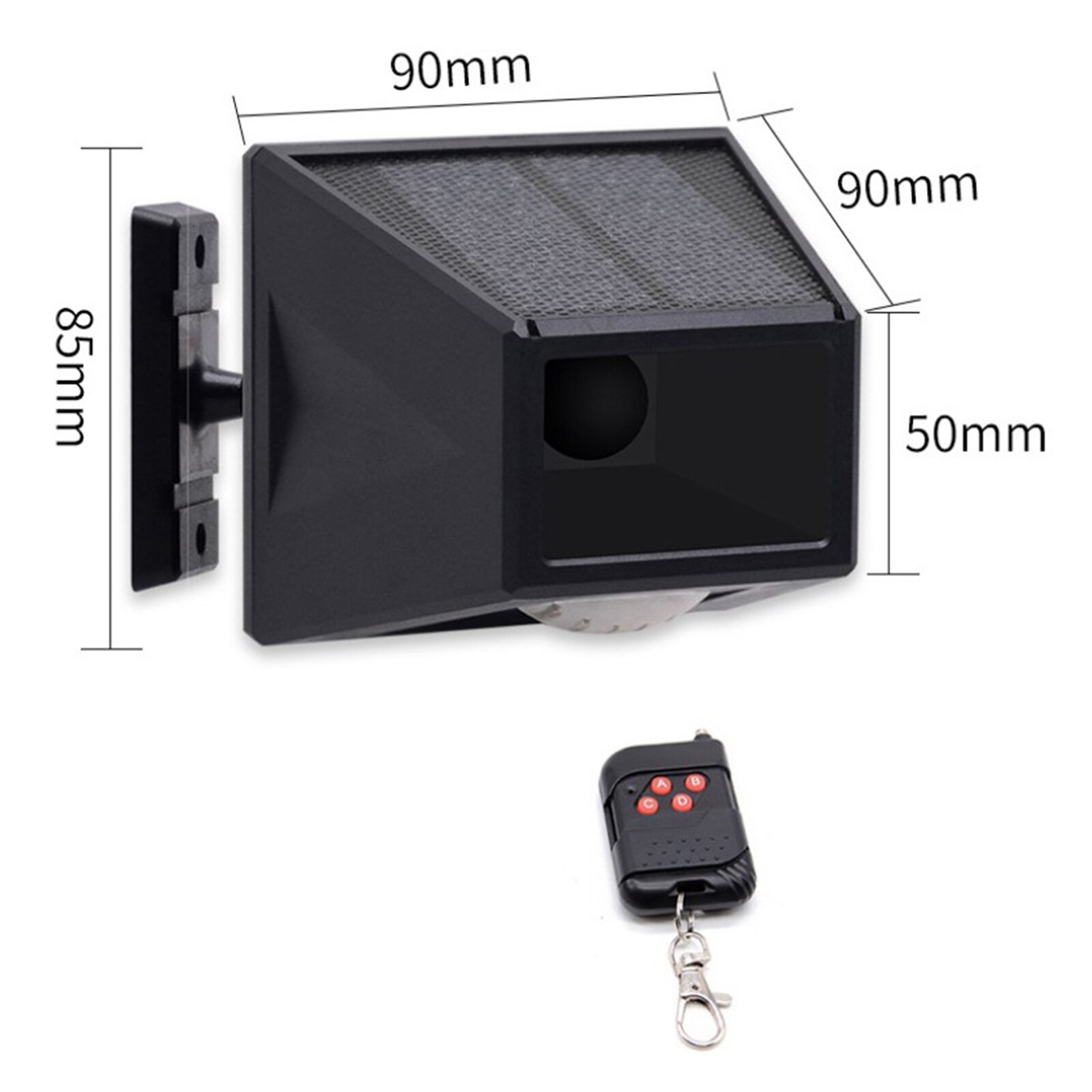 Solar Alarm Motion Sensor Alarm with Remote Control Sound Flash Waterproof Warning Strobe Outdoor Security Siren System