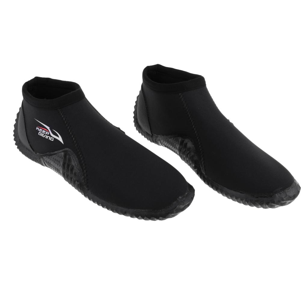 Bota de buceo clásica antideslizante para deportes acuáticos, suela de caucho de neopreno de 5mm, botines de buceo de corte bajo para hombre y mujer adulta