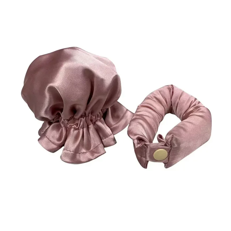 Varilla rizadora sin calor, diadema, rizadores de pelo suaves, rodillos para el cabello sin calor con gorro, rizos de seda, rizador para dormir perezoso, herramientas de peinado: Negro