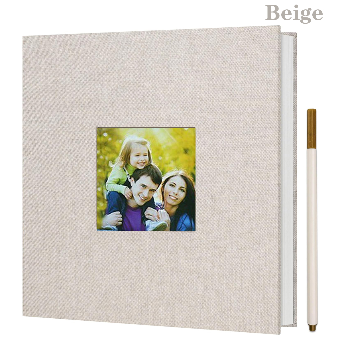 DIY linen scrapbook small photo album with self-adhesive pages, capable of holding 4x6 and 2x3 pictures, equipped with picture d: Other