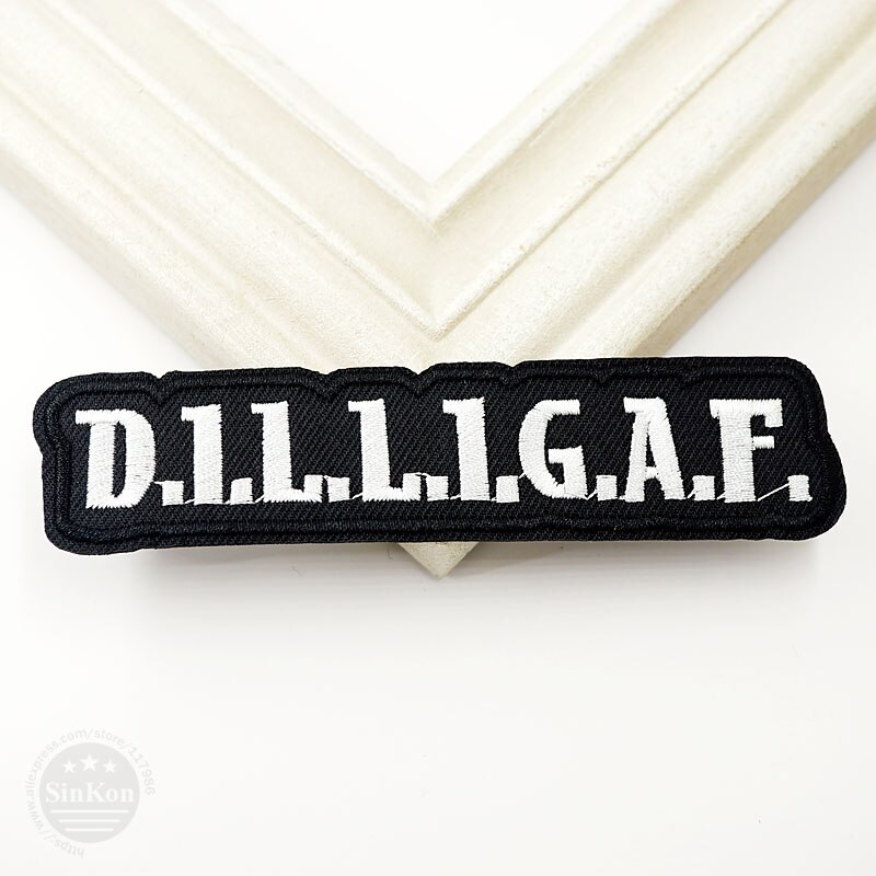 Dilligaf (Size:2.6X11.5Cm) doek Badges Mend Versieren Patch Jeans Zak Hoed Kleding Kleding Naaien Decoratie Applique Patches