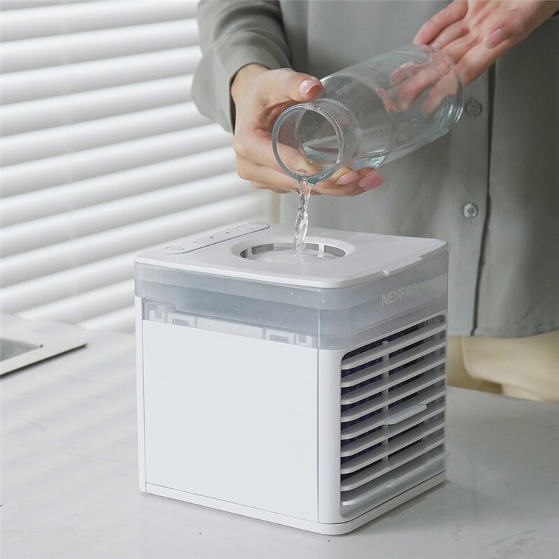 Uvc sterilisering klimaanlæg mini bærbar luftfugter luftkøler usb genopladeligt hjemmebordsvifte personlig plads luftkøling