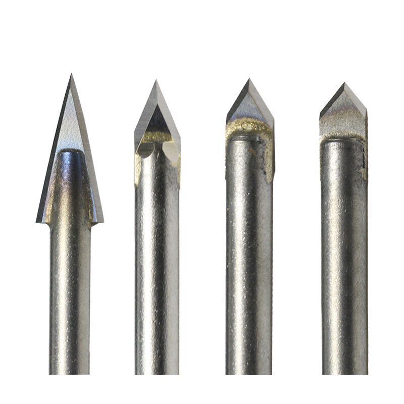 1pc standaard 6*6mm 75 graden hoek legering frees bits cnc graveerfrees steenbewerkingsgereedschap  b4