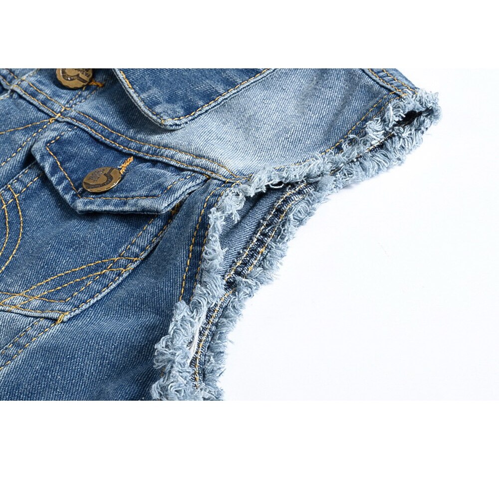 Bomullsjeans ärmlös jacka herr plus size 6xl mörkblå jeansväst herr cowboy jeansväst herrjackor