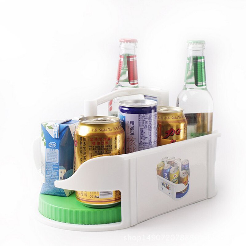 Kitchen Rotating Racks Swivel Organizer Double Roller Rotating Storage Box Multi-function Kitchen Rack Swivel Organizer