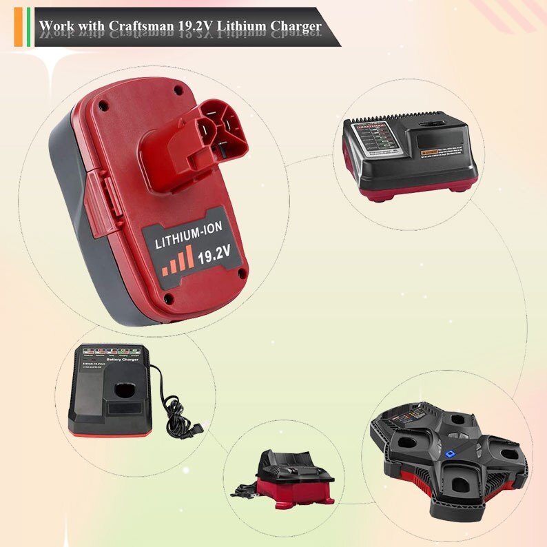 19.2v 5000mAh lithium battery for craftsman C3 XCP 315 Pp2011 315.115410 315.11485 diehard craftsman cordless tool battery pack