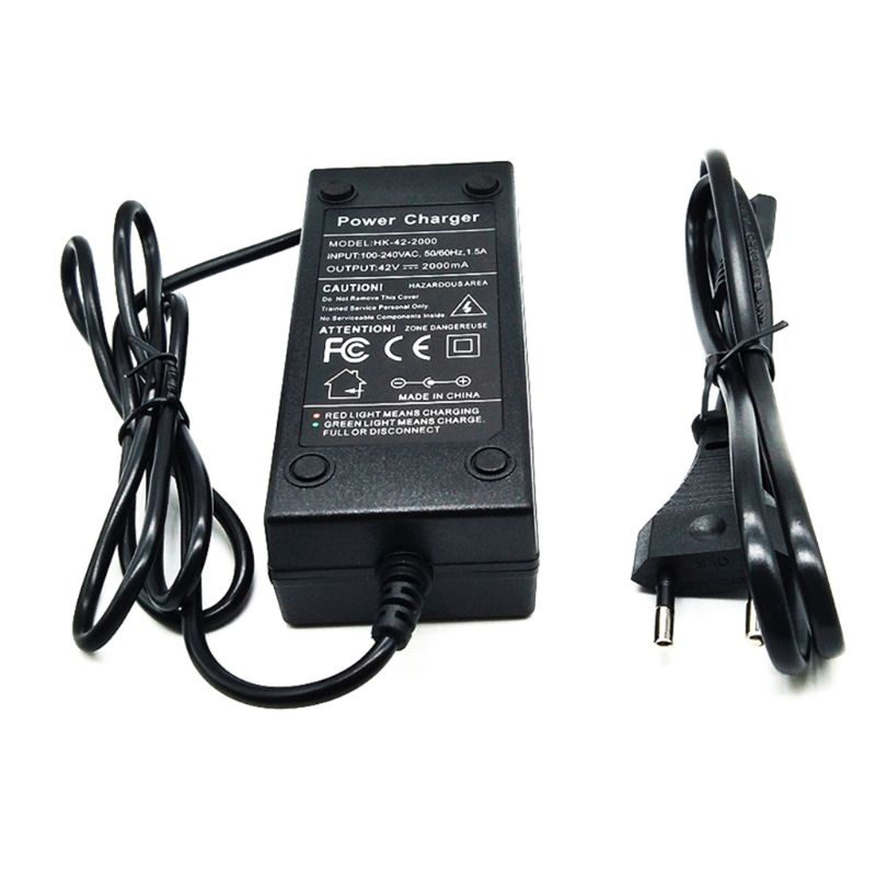 36V chargeur de batterie sortie 42V 2A chargeur entrée 100-240 VAC Lithium Li-ion chargeur pour 10S 36V vélo électrique