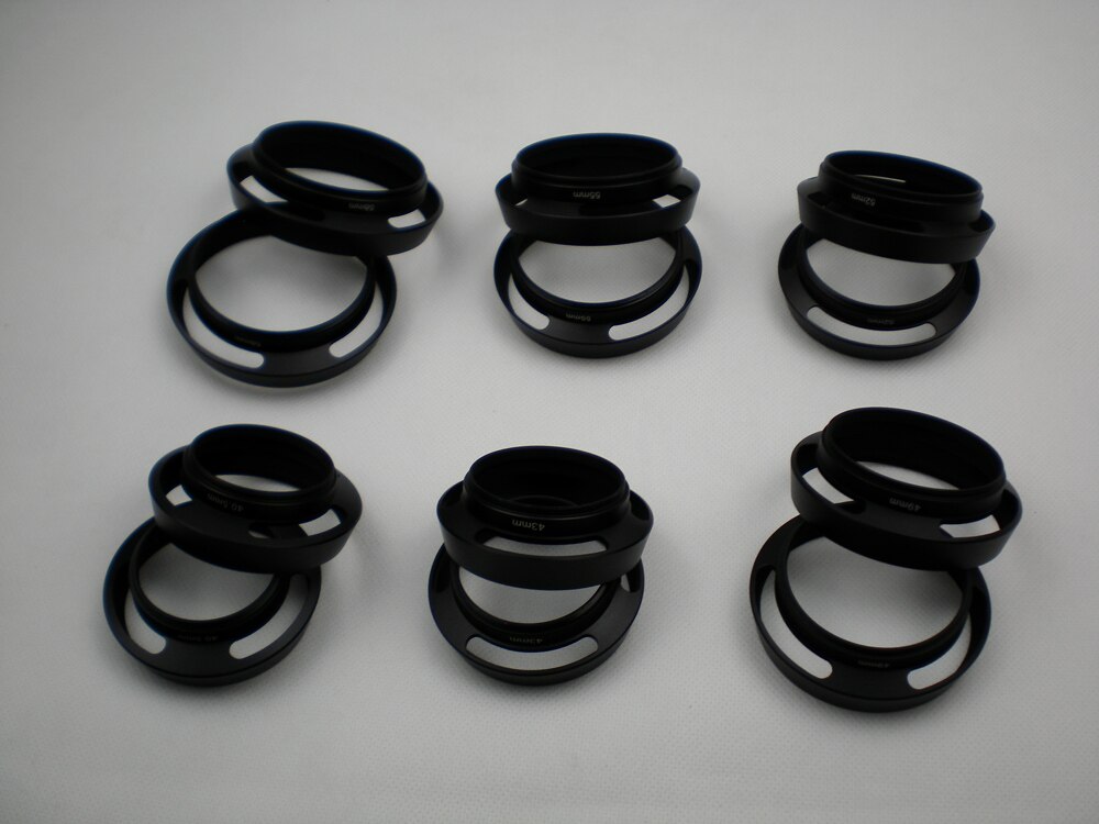 58 62 67 72 77 82mm Black Metal Vented Curved Camera lens Hood Shadow Protector Camera Accessories