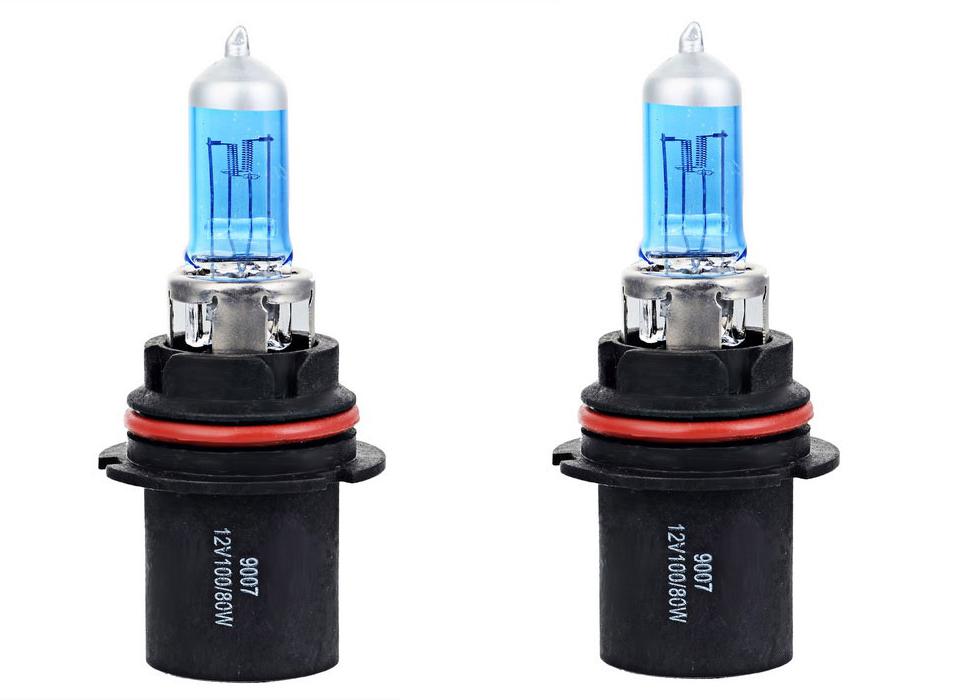 2 stk  hb5 9007 12v 100/80w 1600lm halogen hodelykt pære ultra skarp nøytral hvit bil hodelykt lys
