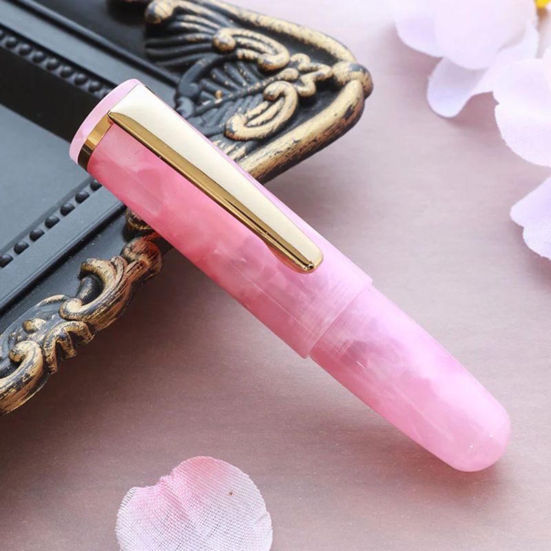 Mini pluma estilográfica, pequeña y Linda, se puede llenar con tinta para escribir.: Lavanda / efecto