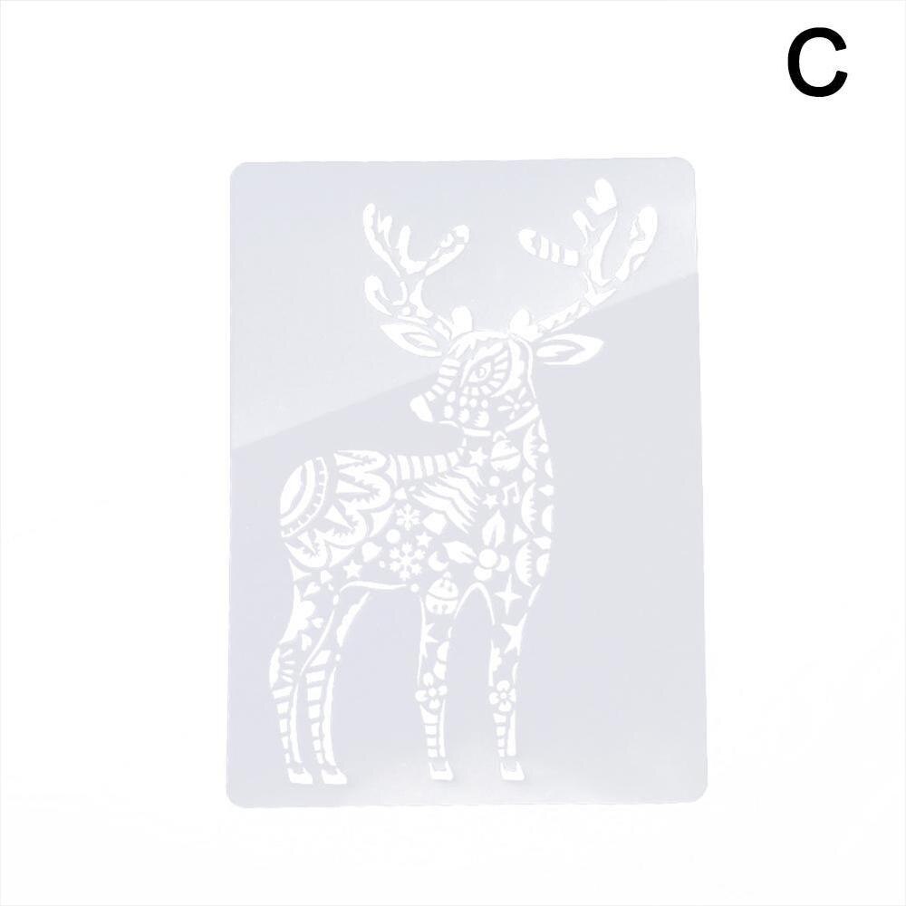 1PC Animals Drawing Template Ruler Animals Hollow out Template Stationery Drawing Figure Ruler Painting With Scratch Paper: C