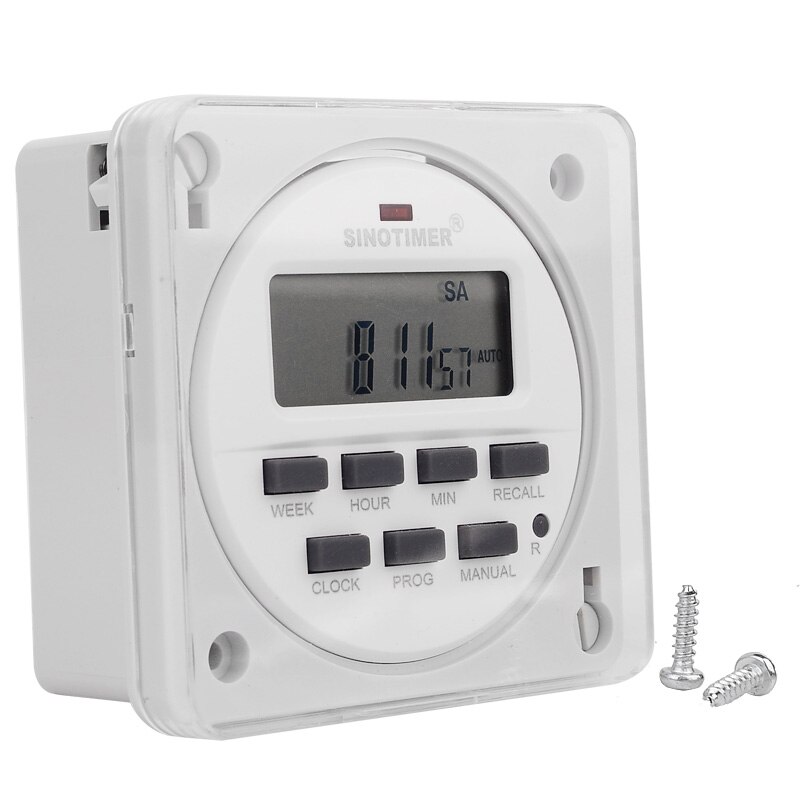 12/24 Formaat 12 v DC Tijdschakelaar 7 Dagen 24hr Programmeerbare Tijdrelais Klok Controller Panel Gemonteerd met Countdown OFF functie