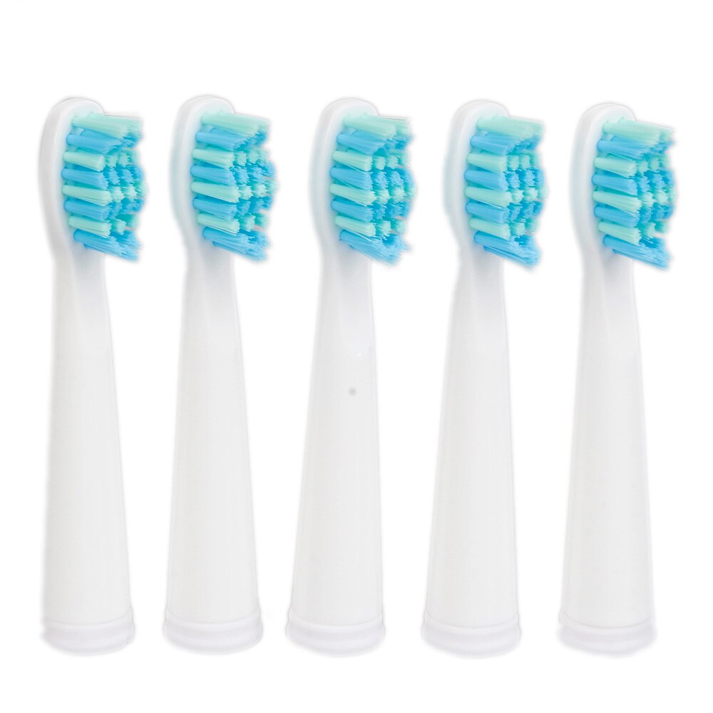 5 stk / sæt seago tandbørstehoved til seago  sg610 sg908 sg917 910 507 515 949 958 tandbørste elektrisk udskiftning af tandbørstehoved: Hvid