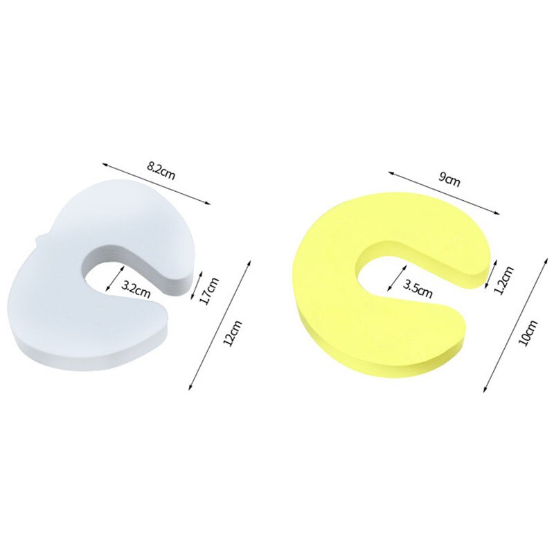 Tope de puerta de espuma para bebé, protectores de seguridad para niño, accesorios de seguridad para el hogar, 5/10 Uds.