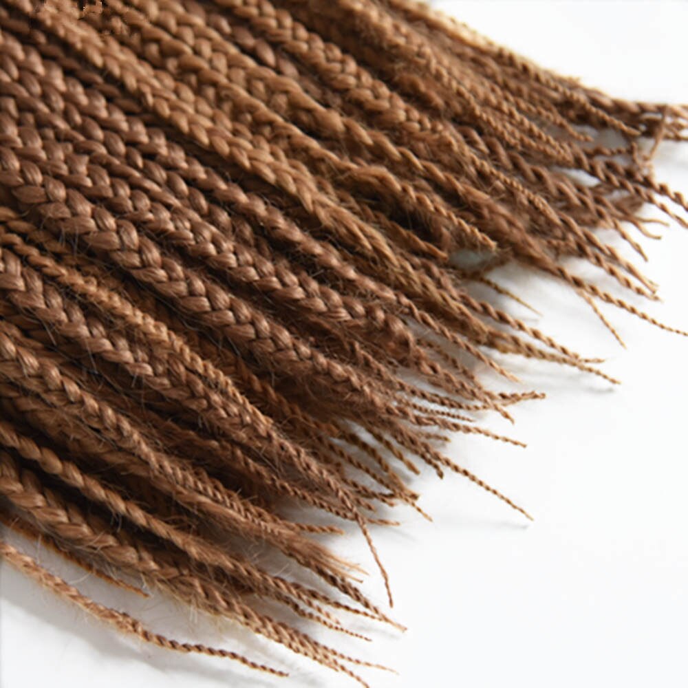 Feilimei Ombre blond 3 S Kasten Geflecht Haarverlängerungen 22 Zoll 100g Synthetische Schwarz Lila Braun Grau Häkeln Flechten haar
